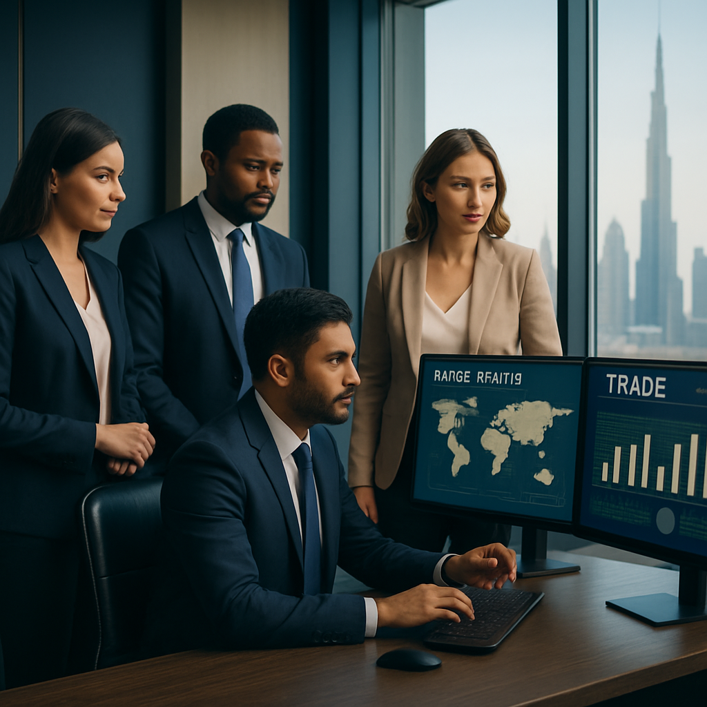 ZUX Goods trading team at work in Dubai